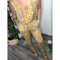 Combinaison Fleuri Moutarde